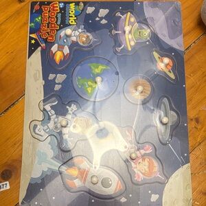 Space Adventure Wooden Puzzle by - Multicolor